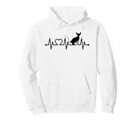 EKG Heartbeat Pulse Heart Sphynx for Sphinx Cat Owners Pullover Hoodie