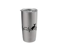 EKG Heartbeat Pulse Heart Sphynx for Sphinx Cat Owners Stainless Steel Insulated Tumbler