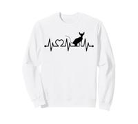 EKG Heartbeat Pulse Heart Sphynx for Sphinx Cat Owners Sweatshirt