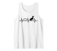 EKG Heartbeat Pulse Heart Sphynx for Sphinx Cat Owners Tank Top