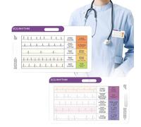 EKG Interpretation Book - Horizontal Vertical Layout Guide, Precision EKG Calipers for Nurses, Clinical Training Resource, Medical Study Aid, Healthcare Accessory for Hospital, Home Care, Nursing Scho