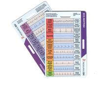 EKG Rhythm Interpretation Badge Card - Quick Reference Guide for ECG/EKG Rhythms - Dual-Sided, Horizontal & Vertical Layout - Pocket-Sized Cheat Sheet for Nurses, Paramedics & Medical Students