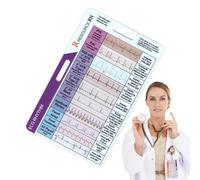 EKG Rhythm Pocket Card - Precision EKG Calipers | EKGs Rhythms Interpretation Badge Cards | ECG Rate Pockets Carrds Suitable For Medical Students Nurses & Quick Reference