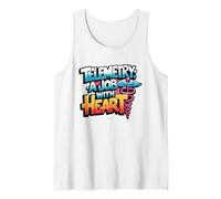 EKG Telemetry Tech Quotes Cardiac Nurse Nursing Technician Tank Top