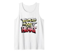 EKG Telemetry Tech Quotes Cardiac Nurse Nursing Technician Tank Top