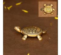 Ekhasa 100% Pure Brass Feng Shui Tortoise for Good Luck (Small Size) | Vastu Items for Home Decor and Good Career Luck