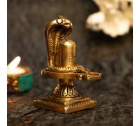Ekhasa 100% Pure Brass Shivling for Home Puja (Size: 8 cm) | Siva Linga for Pooja | Shiva Lingam for Office | Shiv Linga for Gift | Shiva Linga | Ideal Gift for All Occasions