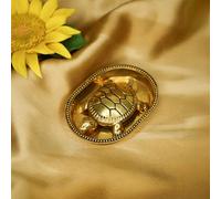 Ekhasa 100% Pure Brass Tortoise Vastu with Brass Plate | Tortoise for Good Luck for Home | Fengshui Turtle with Secret Wish & for Wealth | Kachuwa for Vastu | Good Luck Items for Office Desk & Gifts