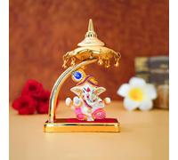 Ekhasa Ganesh Idol for Car Dashboard with Umbrella | Ganpati Idol for Cars | Vinayak Idols for Car Dash Board, Home Decor | Ganapathi for Home | Vinayagar Statue for Office Desk
