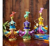 Ekhasa Nostrae Metal Show Pieces for Home Decor | Gift Items for Showcase or TV Unit Decoration | Statue or Figurines or Artifacts for Table or Living Room Decorative Items (Musicians - Set of 3)