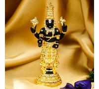Ekhasa Tirupati Balaji Idol (Size: 11 cm) | Lord Venkateswara Idol for Car Dashboard, Pooja Room, Home Decor & Office Desk | Venkateshwara Swamy Murti | Perumal Statue | God Idols for Gifting