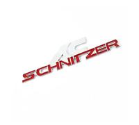 EKHNMTCM 3D Car Sticker Emblem Auto Badge Metal Decal Compatible with AC SCHNITZER M 3 5 E46 E39 E36 E60 E90 E39 X1 X3 X5 X6 Performance Styling Easy to install, just peel and stick it off.(Red AC)