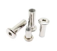 EKHNMTCM M3 M4 M5 M6 M8 M10 4-100mm long 304 A2 Stainless Steel Hex Hexagon Socket Head Furniture Rivet Connector Insert Joint Sleeve Nut(1pc M10,Long 50mm)
