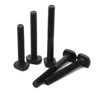 EKHNMTCM M6 M8 M10 M12 Black Carbon Steel T Shape Punch Milling Machine Screw Threaded Rod Clamping Cap Bolt T-Slot T-head Bolts GB37(80mm,M8 2pcs)