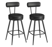 EKHO Collection - 360° Swivel Bar Stools Set of 2, Ink Black / 54 x 54 x 91 cm