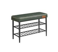 EKHO Collection - Shoe Bench Synthetic Leather, Green / 30 x 80 x 50 cm