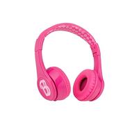 eKids Barbie Bluetooth Headphones, Pink Wireless Headphones with Microphone Includes Aux Cord, Volume Reduced Kids Foldable Earphones for School, Home, or Travel