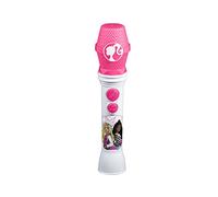 EKids BE-070.11Mv22 Barbie Microphone for Kids, Built-in Music and Flashing Lights for Fans of Disney Toys for Girls, Pink