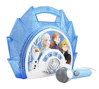 EKids FR-115F2eKids Frozen Sing Along Boombox with Microphone, Built in Music, Flashing Lights,Connects Mp3 Player Aux in Audio Device,blue