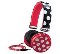 ekids MF-M48 Minnie Mouse Fashion Over-Ear Headphones with Volume Control, Black and Dark Pink, Child Friendly