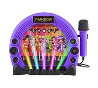 eKids RH-115.EMv22 Rainbow High Sing Along Boombox with Microphone Built in Music Flashing Lights Real Working Mic