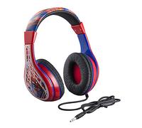 eKids Spiderman Kids Headphones, Adjustable Headband, Stereo Sound, 3.5Mm Jack, Wired Headphones for Kids, Great for Boys