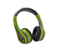 eKids Teenage Mutant Ninja Turtles Wireless Headphones for Kids, Bluetooth 5 with Microphone, Green, On Ear, 37 Hour Battery Life, Includes Aux Cord, Perfect for School, Home, or Travel