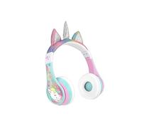 eKids Unicorn Bluetooth Headphones, Wireless Headphones with Microphone includes Aux Cord, Volume Reduced Kids Foldable Headphones for School, Home, or Travel