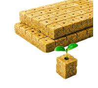 EKIMOS Pack of 100 Hydroponic Rockwool Cubes (2.5cm) for Germination and Cuttings, Aerated Substrate Promoting Rapid Growth, Ideal for Seedlings, Indoor and Outdoor Gardens