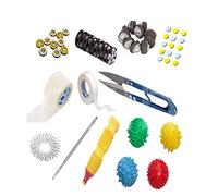 EKIN Acupressure Sujok Acupuncture Six Ki Auricular Full Therapy Combo Kit (Multicolour, 04 Pcs)