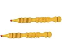 EKIN HealthCare Combo Pack of 2 acupressure Wooden Jimmy Hand & Foot Roller Massager (Yellow)