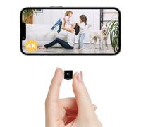 EKJANEPE 4K Camera Wireless WiFi Security Camera Body Indoor Outdoor Cameras,Small Home Portable Video Nanny Pet Dog Camera Remote Viewing for Security with APP, Night Vision,Motion Detection (RS1)