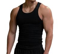 Ekko Beaters, Ekkovision Tank Tops Men, Ekko Beaters for Men, Compression Shirt Men, Muscle Shirts for Men, Sleeveless Gym Shirts Tops, Workout Shaper Vest (UK, Alpha, M, Regular, Regular, Black)