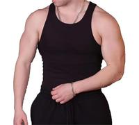 Ekko Beaters, Ekkovision Tank Tops Men,Muscle Shirts for Men,Workout Shaper Vest Compression Abs Abdomen Undershirts,Sleeveless Gym Shirts Tops,Workout Compression Shirt Men (Black, L)