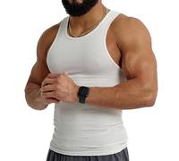 Ekko Beaters,Mens Tank Tops Summer,Ekkovision Tank Tops Men,Workout Shaper Vest Compression Abs Abdomen Undershirts,Sleeveless Gym Shirts Tops(White,M)