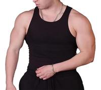 EkkoBeaters, EkkoBeaters for Men, Ekkovision Tank Tops Men, Workout Shaper Vest Compression Abs Abdomen Undershirts (UK, Alpha, L, Regular, Regular, Black)