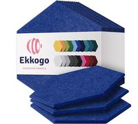 Ekkogo Acoustic Panels 12-Pack Soundproof Wall Panels 12''X10''X0.4'' Sound Panels High Density Sound Dampening Panels - [Admiral Blue Hexagon]