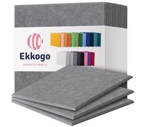 Ekkogo Acoustic Panels 12-Pack Soundproof Wall Panels 12''X12''X0.4'' Sound Panels High Density Sound Dampening Panels - [Pebble Gray Square]