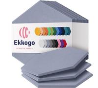 Ekkogo Acoustic Soundproof Wall Panels 12-Pack - 12"X10.4"X0.4" High Density Sound Dampening - [Dusky Gray Hexagon]