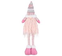 EKKONG Swedish Christmas Santa Gnome Plush Doll, Handmade Swedish Gnome, Scandinavian Tomte, Yule Santa Nisse, Plush Elf Toy, Winter Table Ornament, Christmas Decorations- 57cm (Pink)