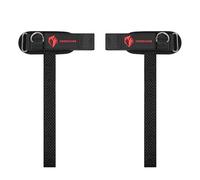 Ekkovision Weight Lifting Straps With Cuffed D Ring, Wrist Support, Heavy Duty Thick Comfortable Lifting Straps, Secure Fit, Enhanced Grip, Black