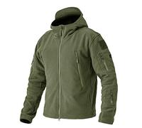 EKLENTSON Mens Windbreaker Jackets Army Hoodies Fleece Outdoor Camping Hiking Jacket Winter Coat Zip Pocket Army Green,S