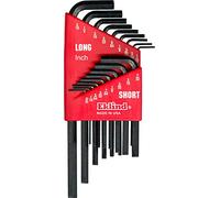 Eklind 10018 Hex-L Key Allen Wrench - 18pc Set SAE Inch Sizes .050-5/16 Short & Long