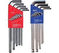 Eklind 13322 Bright-Ball-Hex L-Key Allen Wrench Combo- Inch/MM (2 Sets 22pc)