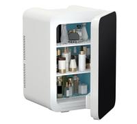 eklipt 20L Mini Fridge with Glass Door,AC/DC Portable Cooler & Warmer,Black | Quiet Mode, Skincare Cosmetic Makeup Cooler, Compact Refrigerator for Drinks, Small Desk Fridge for Office, Car & Bedroom
