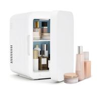 eklipt 4L Mini Fridge for Bedrooms Portable Table Top Beauty Fridge White | Cooler & Warmer, AC/DC Powered, Quiet & Compact, Skincare Cosmetic Fridge, Small Desk Refrigerator for Office, Car, White