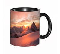 EKLMPS Coffee Mugs,11oz Ceramic Mugs, Funny Gifts for Women, Birthday Present,Christmas,Funny Mugs for Men,Lake Decor, Sunrise in The Swiss Alps with a Magical View of The l Mountain Paradise