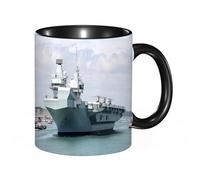 EKLMPS Coffee Mugs,11oz Ceramic Mugs, Funny Gifts for Women, Birthday Present,Christmas,Funny Mugs for Men,Portsmouth UK - 17TH June 2019 The Royal Navy Aircraft Carrier HMS