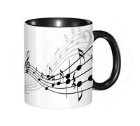 EKLMPS Coffee Mugs,11oz Ceramic Mugs, Funny Gifts for Women, Birthday Present,Christmas,Funny Mugs for Men,Musical Notes Stuff Background for use in Design