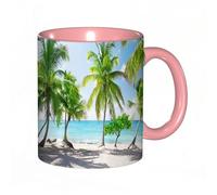 EKLMPS Coffee Mugs,11oz Ceramic Mugs, Funny Gifts for Women, Birthday Present,Christmas,Funny Mugs for Men,Beautiful Caribbean Beach on Saona Island Dominican Republic